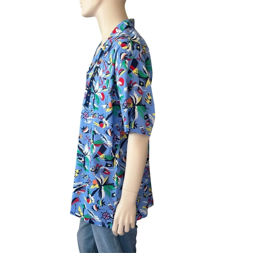 Polo Ralph Lauren Hawaiian Shirt 67 Bear Fun Tropical Vacation All Over Print - Picture 5 of 13